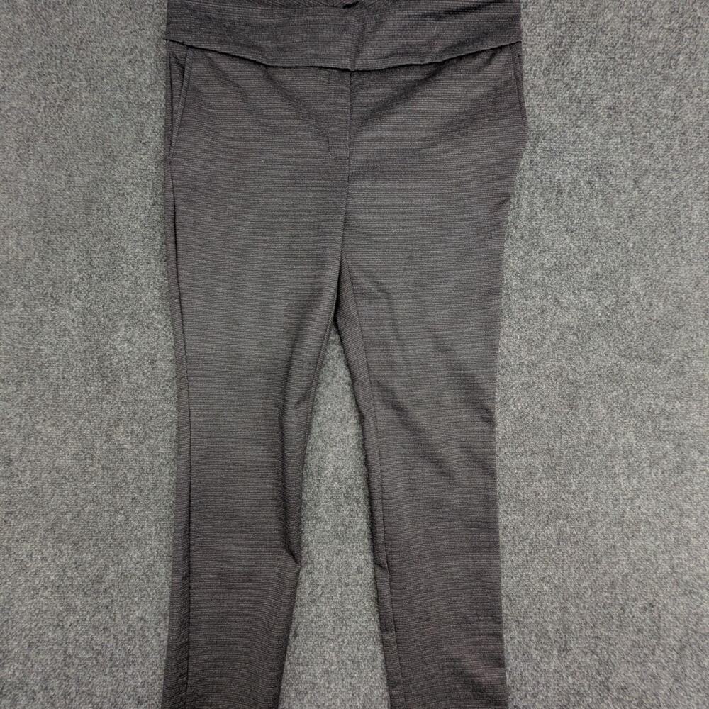 Dalia Pants Womens L Charcoal Grey Pull On Stretch Workwear Office Bottoms